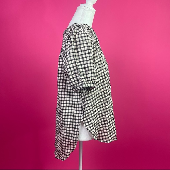 NWT Black Plaid Buttoned Shirt - The Nines by Hatch - Picture 4 of 10